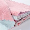 thumbnail image 1 of 20Pcs 2-sided Kitchen Cloth Fast Kitchen Cloth; Fast Dry Dry Dish Towels Super Absorbent Coral Velvet Dishcloth Random Color, 30x30cm, 1 of 8