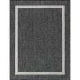 thumbnail image 2 of Beverly Rug Indoor/Outdoor Area Rugs, Bordered Patio Porch Garden Carpet, Dark Gray, 5'x7', 2 of 8