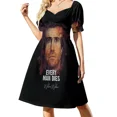 thumbnail image 3 of Vestido de manga corta con líneas geométricas, vestidos de mujer, vestidos de noche, ropa de mujer, 3 of 7