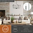 thumbnail image 2 of Belden 6 Light Black Contemporary Chandelier Candelabra, 2 of 11