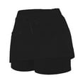 thumbnail image 6 of GEWSEY Midi Skorts for Women Casual Plus Size High Waist Athletic Skirt with Shorts Underneath Tennis Skorts with Pockets Tummy Control (Black, 4XL), 6 of 6
