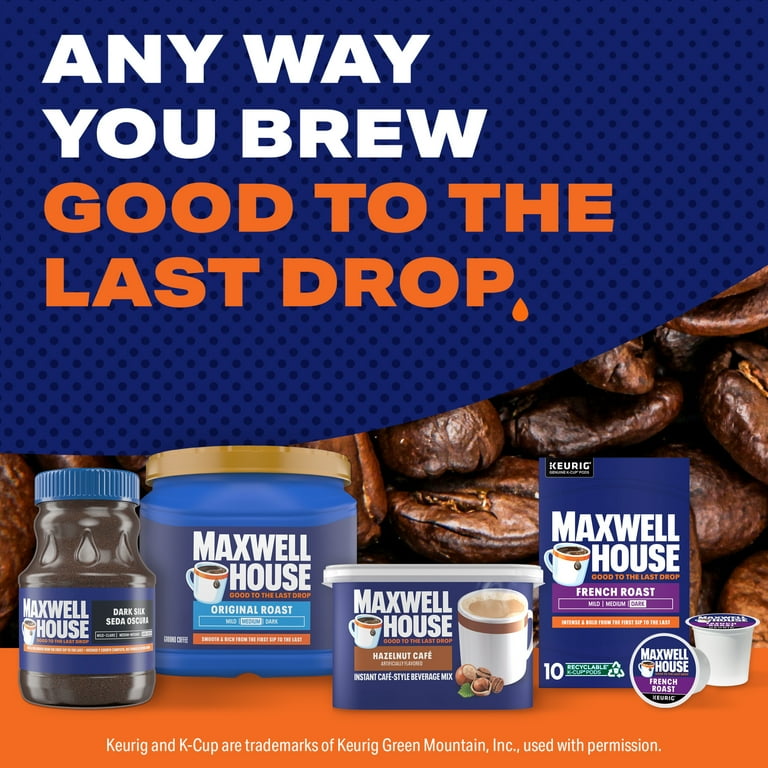Maxwell House, Instant Cafe-Style Beverage Mix, 9 oz, Hazelnut