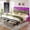 Gray, variant on Queen Bed Frame with 6 Storage Drawers Queen Bed Frame with Headboard & Charging Station No Noise,Vintage Brown