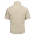 thumbnail image 3 of GrmtClth Men's Shirts 1/4 Zip Short Sleeve Slim Fit Camo Casual Performance T-Shirt Summer Business Sports Tennis Golf Polo Shirt Khaki 2XL, 3 of 3