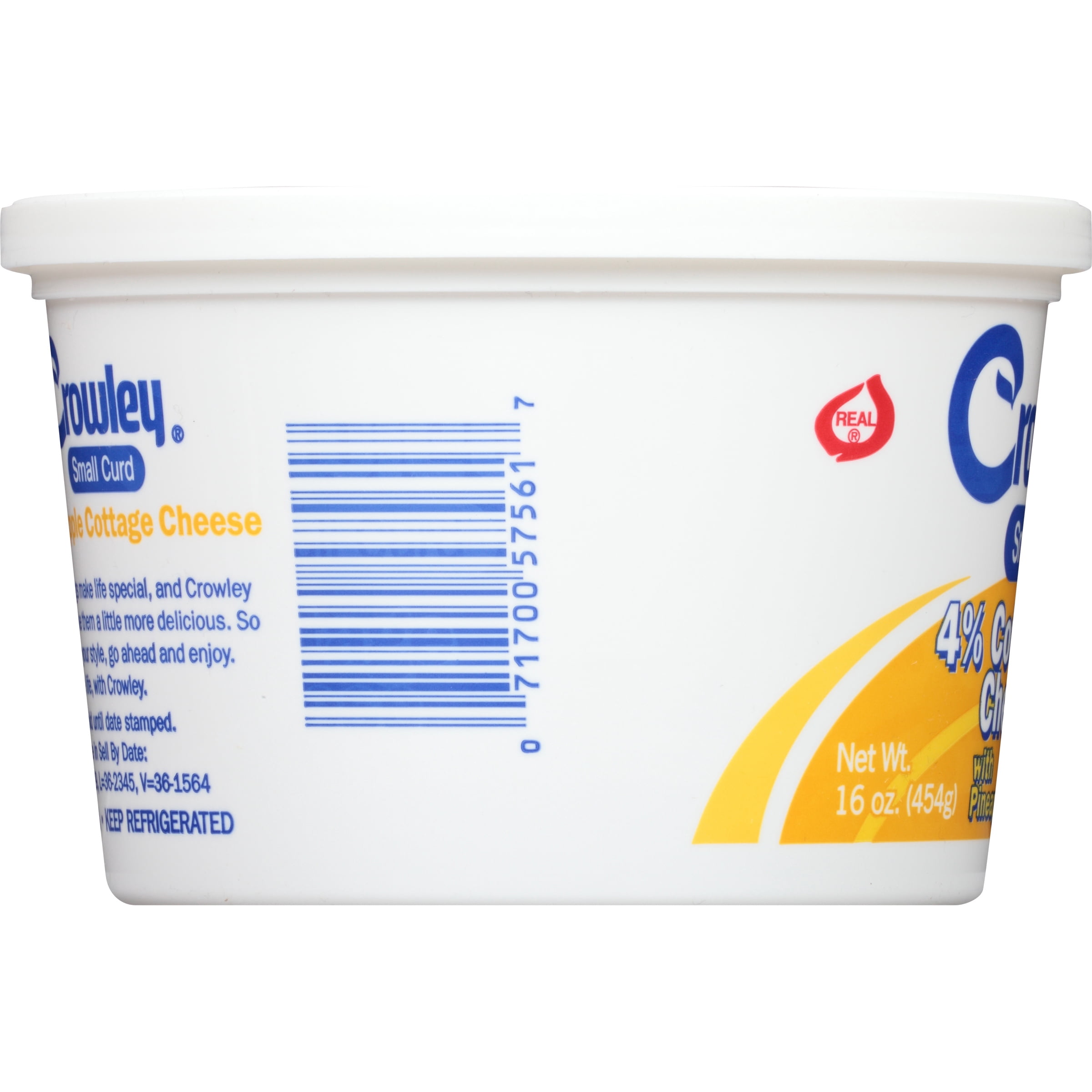 Crowley Small Curd 4 Cottage Cheese With Pineapple Added 16 Oz
