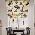 thumbnail image 3 of Western Cowboys Tie Up Curtains for Windows, Adjustable Balloon Window Shades, Brown Vintage Country Cactus Kitchen Window Treatments Adjustable Roll Up Curtain for Basement/Nursery 52"x45", 3 of 8
