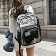 thumbnail image 6 of ALAZA Clear Backpack Basketballs-z1 PVC Transparent BookBag, 6 of 7