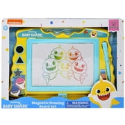 Baby Shark Kids Magnetic Drawing Board Set, Box, Plastic, 14" x 10"