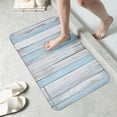thumbnail image 3 of SPXUBZ Blue White Wood Plank Pattern Non Slip Kitchen Mats Bathroom Rugs Floor Mats for Floor 24x16 inch, 3 of 5