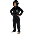 thumbnail image 5 of Harry Potter Kids' Hooded One-Piece Hogwarts Houses Pajama Union Suit - Ravenclaw Hufflepuff Slytherin Gryffindor, 5 of 7