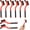 8Pack, variant on Pakyozj 8Pcs Nylon Cleaning Brushes, Bristles Scratch Brush Set, Nylon Bristle Brushes Small Cleaning Brushes for Daily Cleaning Dirt Removal