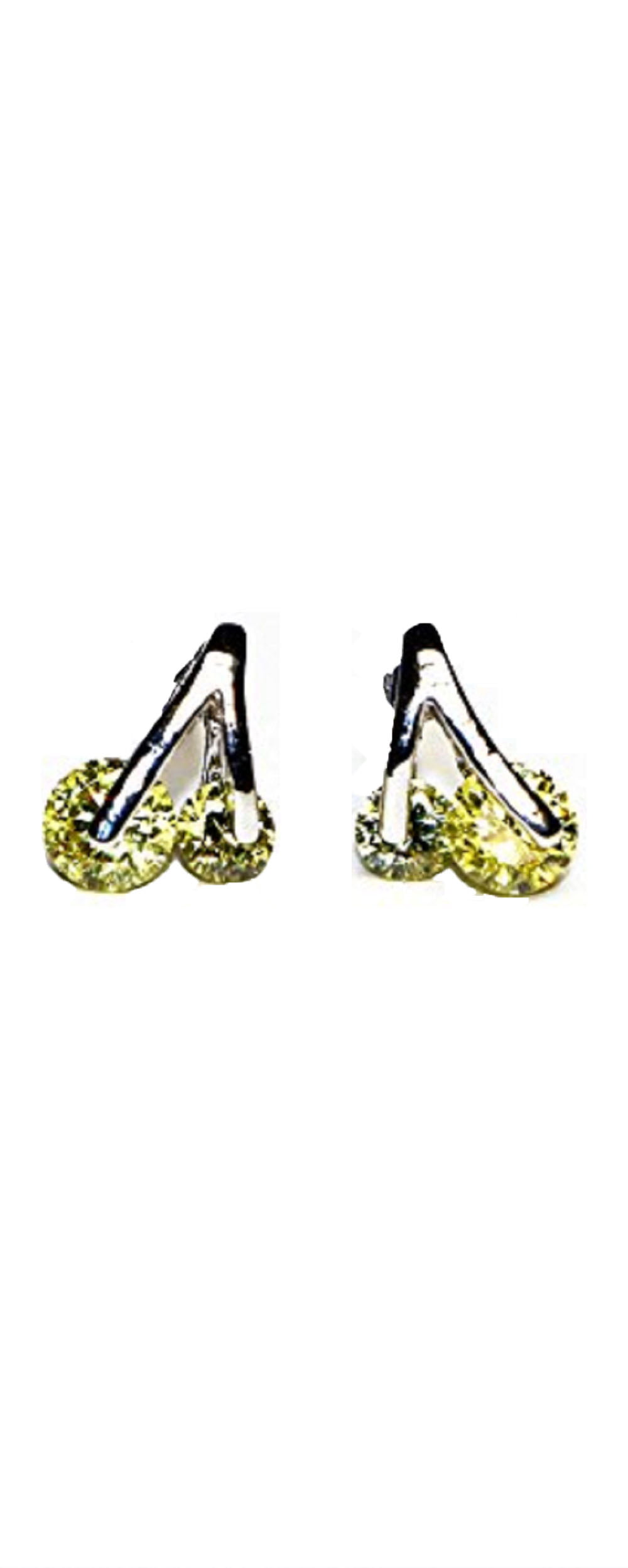 Details about   Buyless Fashion Surgical Steel Rhodium Plated Cerry Two Stone Birthstone Earring 