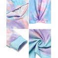 thumbnail image 4 of Oudiya Hoodies for Teen Girls Twist Front Tie Dye Hooded Sweatshirt Casual Long Sleeve Tops Clothes for 5-13 Years, 4 of 6