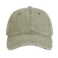 thumbnail image 2 of Toptie Vintage Washed Cotton Distressed Baseball Cap Dad Hat Adjustable Low-Profile Polo Hat-Khaki, 2 of 5