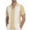 05-Khaki White, variant on Men's Vintage Bowling Shirt Short Sleeve Button Up Summer Vacation Beach Shirt
