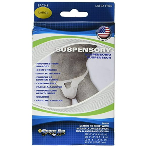 SportAid Suspensory with Elastic Waist Band, Large