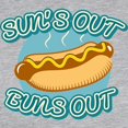 thumbnail image 3 of CafePress - Sun's Out Buns Out - Womens Baseball Tee, 3 of 4