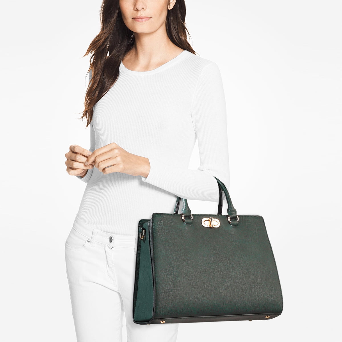 Dasein Women Handbags Fashion Satchel Purses Top Handle Tote Work Bags Shoulder Bags with Matching Clutch