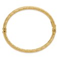 thumbnail image 2 of 14K Polished and Textured Twisted Hinged Bangle, 2 of 4