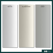 CHICOLOGY Large Vertical Blinds for Indoor Windows, Light Filtering PVC Slats, 78W X 84H, Easy Install, Privacy Shades for Sliding Glass Doors & Living Rooms, Oxford Gray