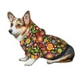 thumbnail image 7 of Fotbe Paisley7 Print Small Dog Sweater Hoodies Pet Grey Hooded Soft Fleece Sweatshirts with Pocket Fall Winter Puppy Cat Sweaters Warm Clothes-Small, 7 of 7