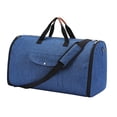 thumbnail image 3 of Bolsa de lona para ropa, bolsa de mano para ropa, de viaje con correa para el hombro, grande Azul, 3 of 9