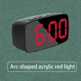 thumbnail image 3 of 3X Smart Digital Alarm Clock Bedside,Red LED Travel USB Desk Clock with 12/24H Date Temperature Snooze for Bedroom,Black, 3 of 4