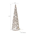 thumbnail image 2 of Led White and Gold Paper Cone Tree Small 15.75", 2 of 3