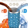 thumbnail image 3 of Floral 30oz Handheld Travel Tumbler with Handle – Double Wall Stainless Steel Insulated Cup, Flip Straw Lid, Leak-Proof & BPA-Free, Durable Hot & Cold Drink Mug,Thanksgiving, Xmas, Spring ,Flower, 3 of 6