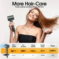 thumbnail image 5 of Hair dryer, High-Speed Blow Dryer With 6 Temps & 3 Speeds, 500 Million Negative Ions Hair dryer, 150,000 RPM Brushless Motor for Fast Drying, 5 of 10