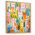 thumbnail image 2 of Designart "Colorful Creatures Nursery Animal Pattern II" People Framed Wall Art - Farmhouse Colorful Animal Nursery Hallway Framed Wall Art Decor, 2 of 6