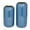 Blue Solid Round S/2 13", 11"H, variant on DecMode 13", 11"H Cream Metal Vase, Set of 2