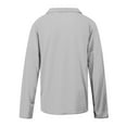 thumbnail image 5 of IROINNID Shirt for Women Summer Long Sleeve Blouse Turn-down Lapel Casual Basic Tops T-Shirt,Gray, 5 of 5