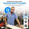 thumbnail image 2 of Gafas de seguridad TAIGAOASIS con lentes de cobertura total antivaho, paquete de 12, 2 of 7
