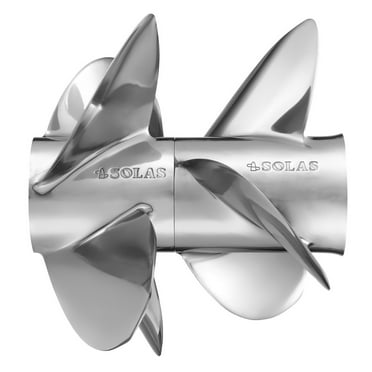 Solas 1651-144-20 Dual Propeller For Mercruiser Bravo Three®, Stainless Steel, Rear