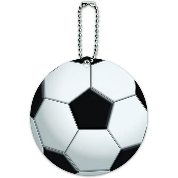 Soccer Ball Football Round Luggage ID Tag Card Suitcase Carry-On