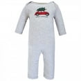 thumbnail image 3 of Hudson Baby Unisex Baby Cotton Coveralls, Christmas Scene, 0-3 Months, 3 of 5
