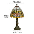 thumbnail image 3 of BGZLEU Stained Glass Table Lamp,Vintage Style Desk Lamp,Mid Century Modern Bedside Nightstand Decorative Lamps USB Powered,Unique Accent Light for Bedroom Living Room Office Home Decoration,H, 3 of 6
