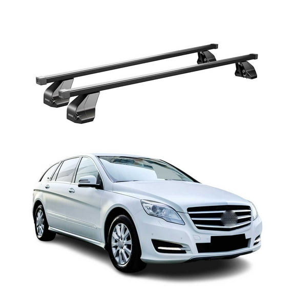 Fix Point Roof Racks Cross Bars for Mercedes R Class W251 2006-2013 Steel Black