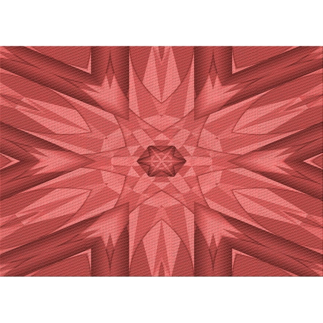 Ahgly Company Tapis Rectangulaire Lavable en Machine Rouge Transitionnel, 8 Pieds x 12 Pieds