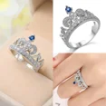 thumbnail image 2 of Exquisitos anillos femeninos De Plata De Ley 925, anillos De circón en forma De corona De princesa para mujer, regalos para mujer, joyería Aneis De Ouro, 2 of 2