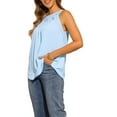 thumbnail image 4 of INSPIRE CHIC Lace Halter Tank Tops for Women's Crochet Sleeveless Vest Summer Outfits XS Light Blue, 4 of 6