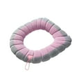 thumbnail image 3 of Szbaoan Household Universal Toilet Seat, Universal Toilet Seat Cover - Knitted Cushion, Bathroom Mat, Washable Polyester with Handle, for Round/Rectangular Commodes, Winter Warmth Accessory, Pink, 3 of 4
