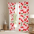 thumbnail image 3 of Homewish Red Cherry Curtains Pack of 2 (42x84 Each),Cute Heart Print Curtains Blackout,Geometric Polka Dots Bedroom Curtains For Girl Kids,Breathable Home Decor, 3 of 6