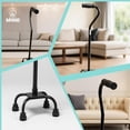 thumbnail image 3 of Bastón Bariátrico 4 Apoyos Ajustable | Soporte hasta 180kg | Acero | Mango Ergonómico Ambidiestro | Adultos Mayores y Obesidad, 3 of 9
