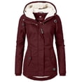 thumbnail image 2 of Abrigo de algodón europeo y americano de otoño e invierno, forro de lana, abrigo de algodón de talla grande, abrigo de lana de cordero, abrigo de algodón para mujer, 2 of 5