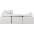 thumbnail image 4 of Meridian Furniture Indulge 105" Cream Vegan Leather L-Shaped Modular Sectional, 4 of 10