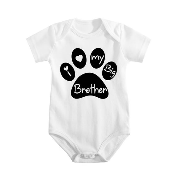I Love My Big Brother - Baby Clothes - Funny Newborn Bodysuit Outfits for Boys And Girls White-style-1 3-6M