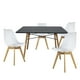 thumbnail image 1 of Set Comedor Oslo Mundo In Melamina 120 Negro 4 sillas Frankfurt Blanco Minimalista, 1 of 8
