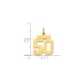 thumbnail image 4 of 14k Yellow Gold Number 50 Pendant for Men and Unisex, Bold Block Sports Design, Athletic Milestone Necklace for Anniversary, Birthday, or Commemorative Jewelry Style, 4 of 6